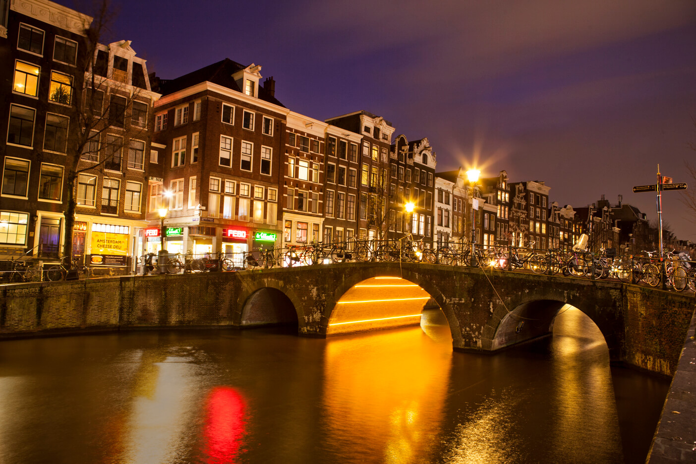Light Circle art installation in Amsterdam Red Light taken during Amsterdam Light Festival 